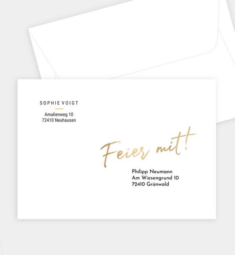 Briefumschlag Goldene-Hochzeit Golden Years