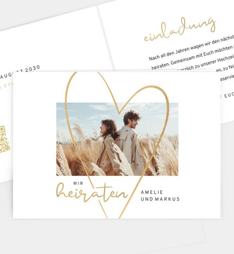 Einladung Standesamt Hochzeit Big Heart