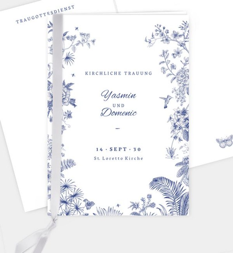 Kirchenheft Hochzeit Classic Blue