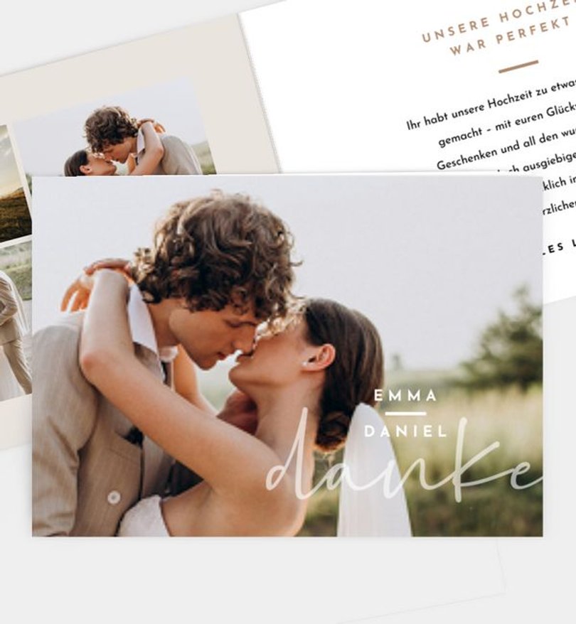 Dankeskarte Hochzeit Transparence