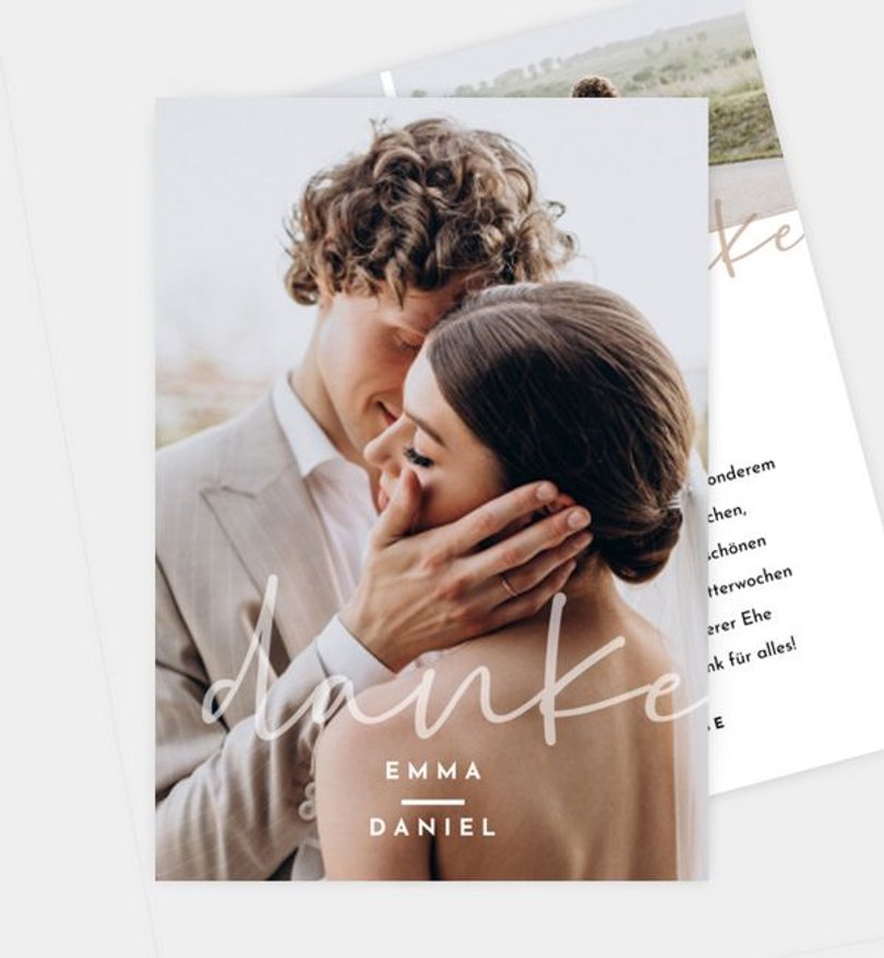 Dankeskarte Hochzeit Transparence
