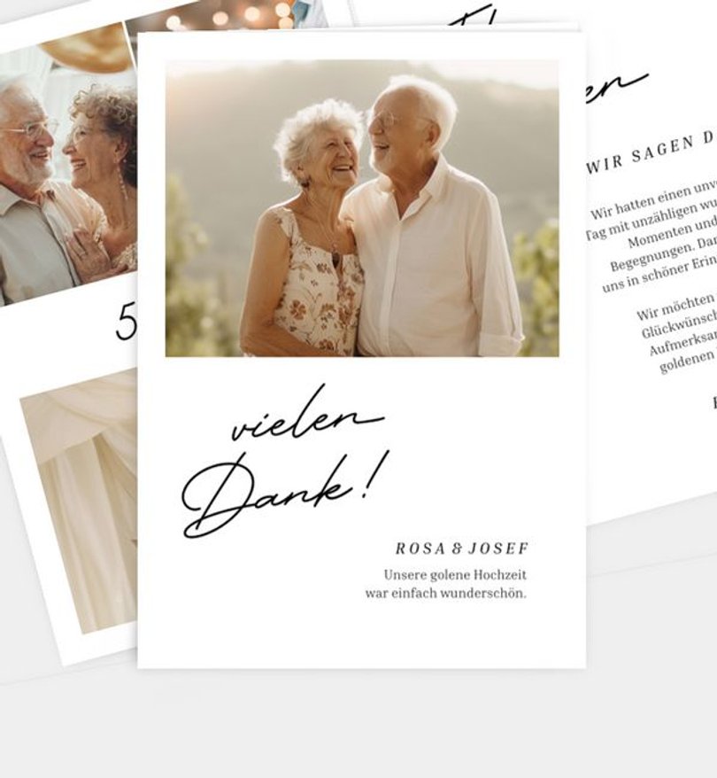 Dankeskarte Goldene-Hochzeit Lovely Years