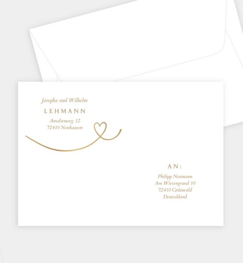 Briefumschlag Goldene-Hochzeit Goldene Hochzeit