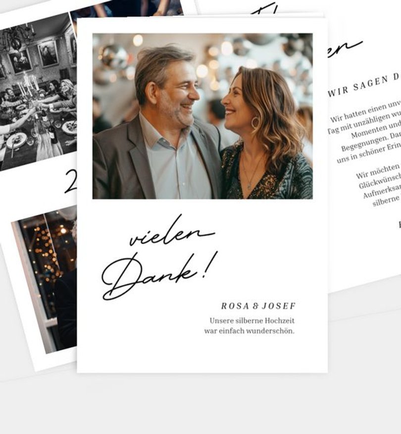 Dankeskarte Silberhochzeit Lovely Years
