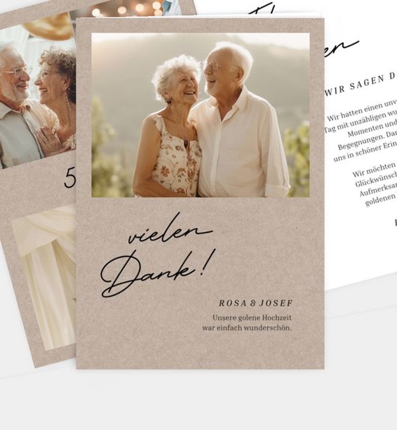 Dankeskarte Goldene-Hochzeit Lovely Years · Crafty