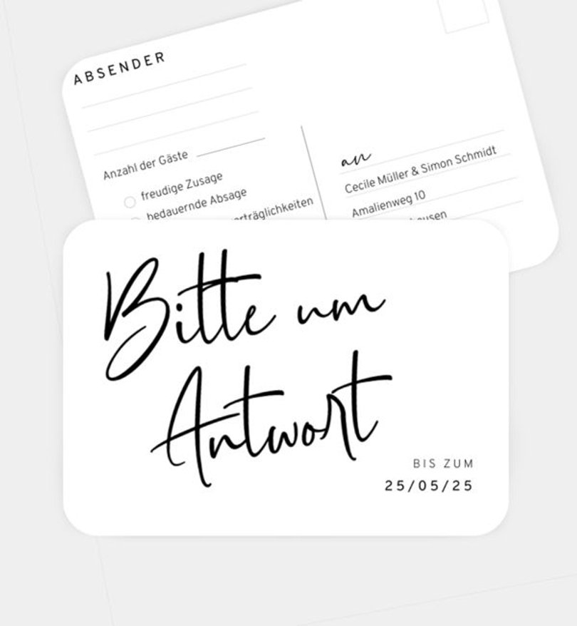 Antwortkarte Hochzeit Only Us