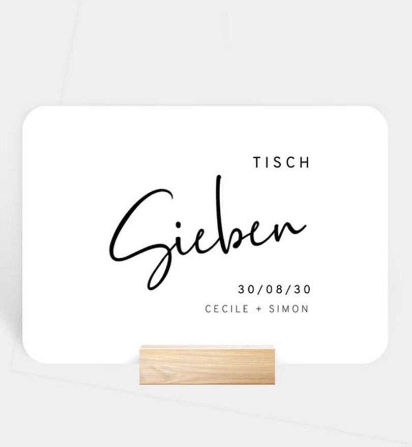 Tischnummer Hochzeit Only Us