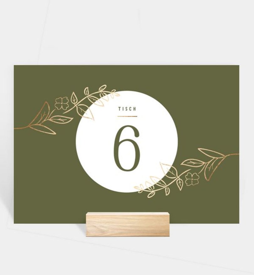 Tischnummer Hochzeit Fioritura