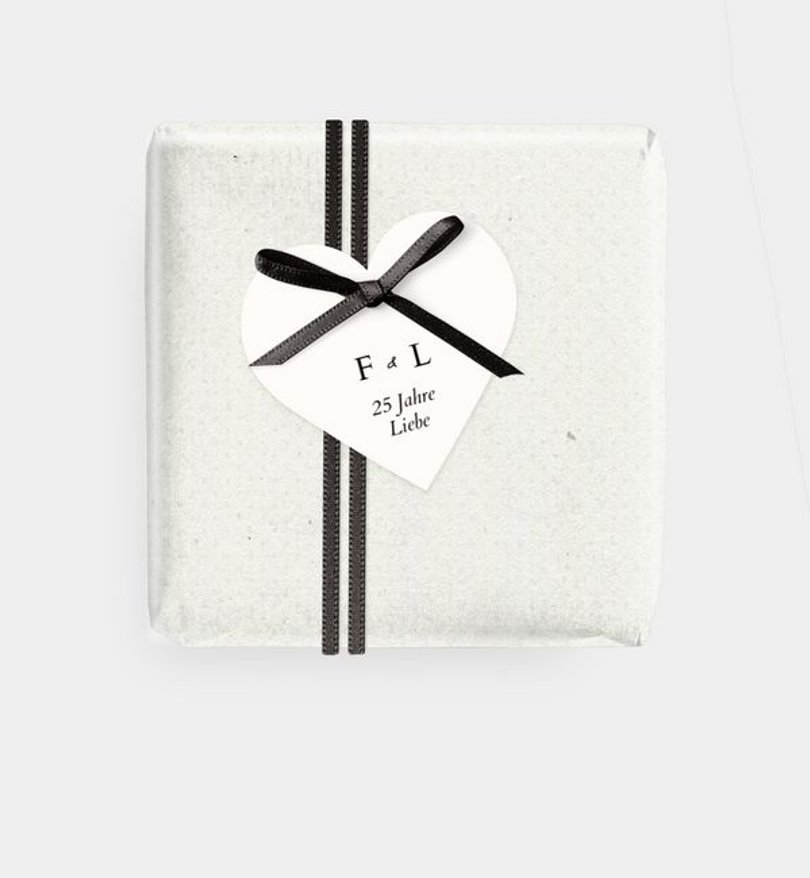 Geschenkanhänger Silberhochzeit Pure Liebe