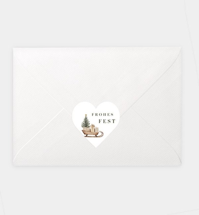 Siegelsticker Geschäftlich Nostalgic Sleigh