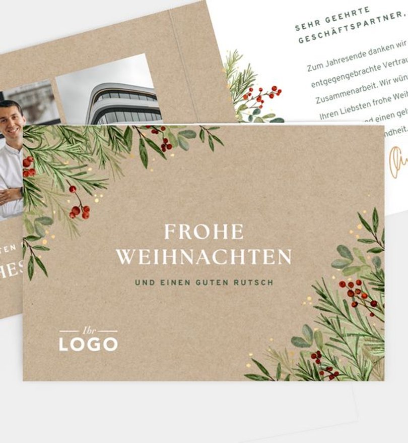 Weihnachtskarte Weihnachten geschäftlich Weihnachtsstimmung · Vintage