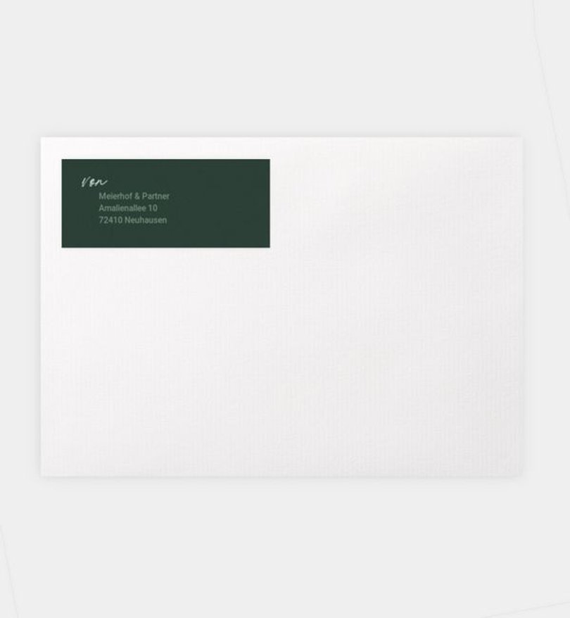 Absenderaufkleber Geschäftlich Overlay