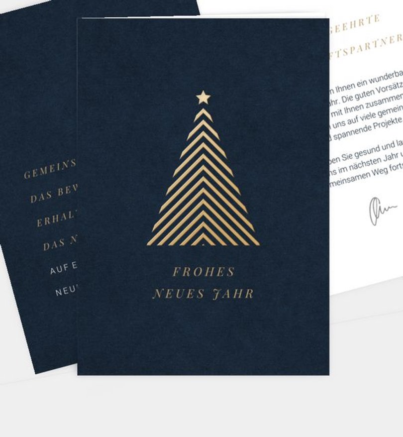 Neujahrskarte Geschäftlich Geometric Christmas
