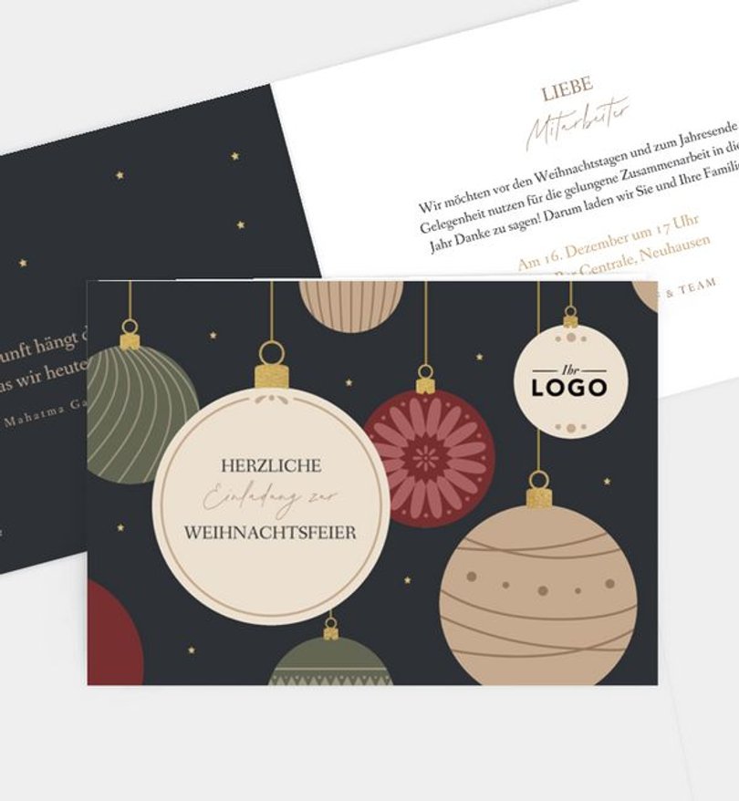 Weihnachtsfeier Weihnachtsfeier Christbaumkugeln