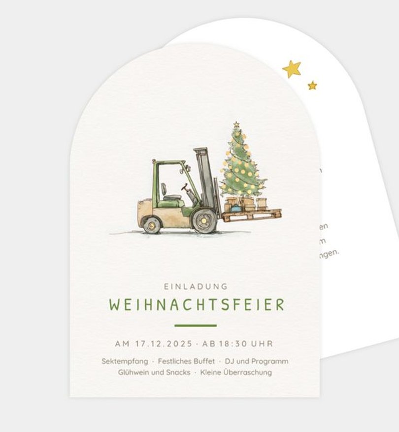 Weihnachtsfeier Weihnachtsfeier Gabelstapler