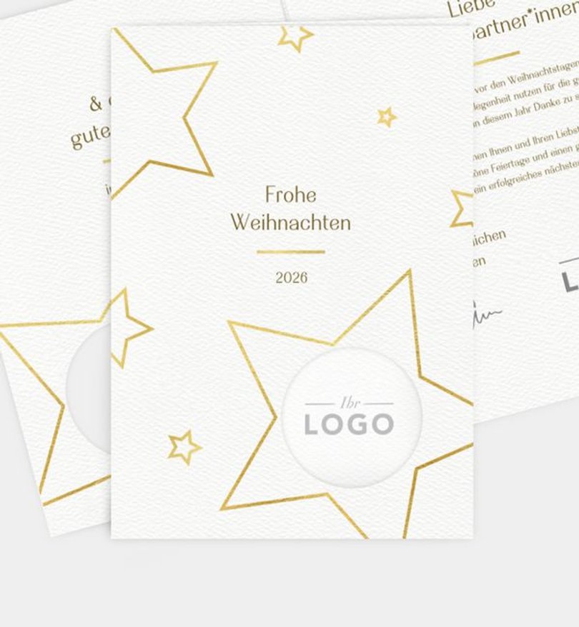 Weihnachtskarte Weihnachten geschäftlich Big Star