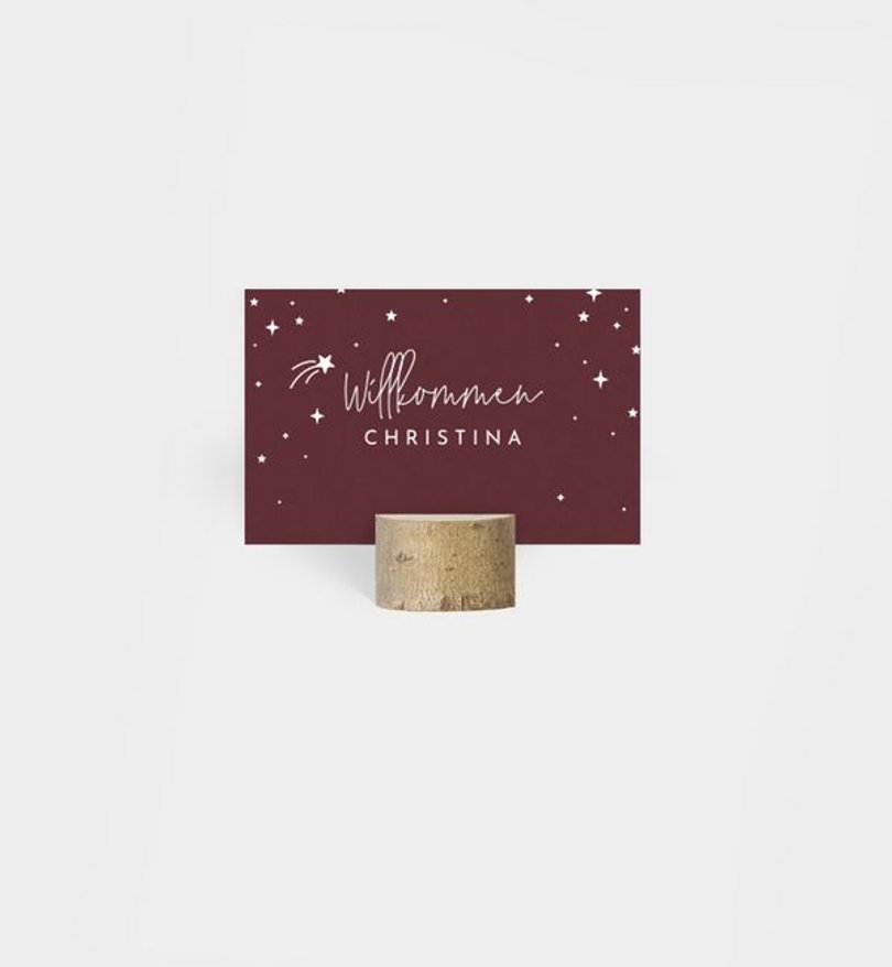 Tischkarte Weihnachten Sternschnuppen für Dich