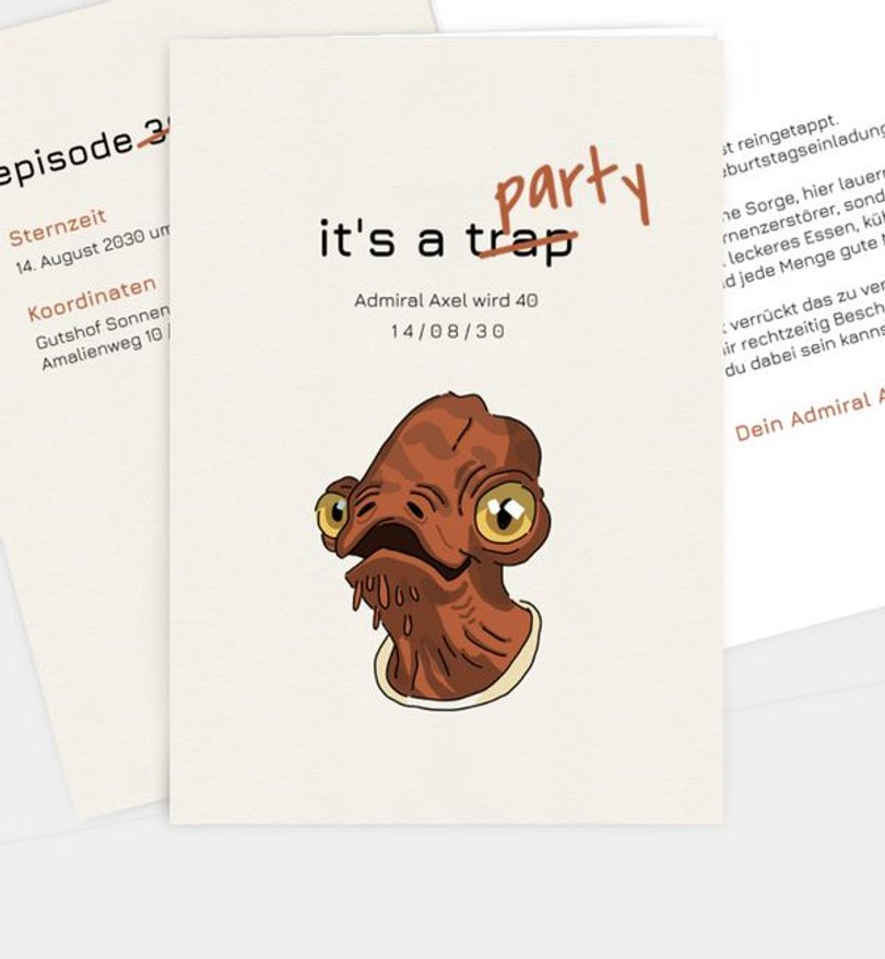 Einladungskarte Geburtstag Star Wars · It's a Party