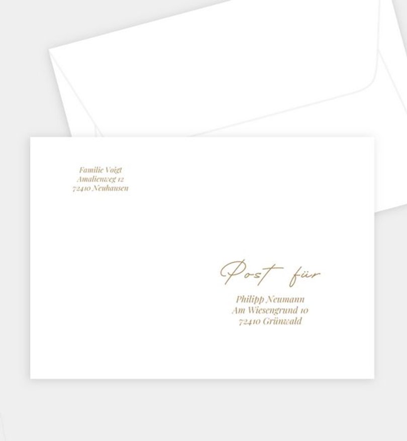 Briefumschlag Weihnachten Goldenes Siegel