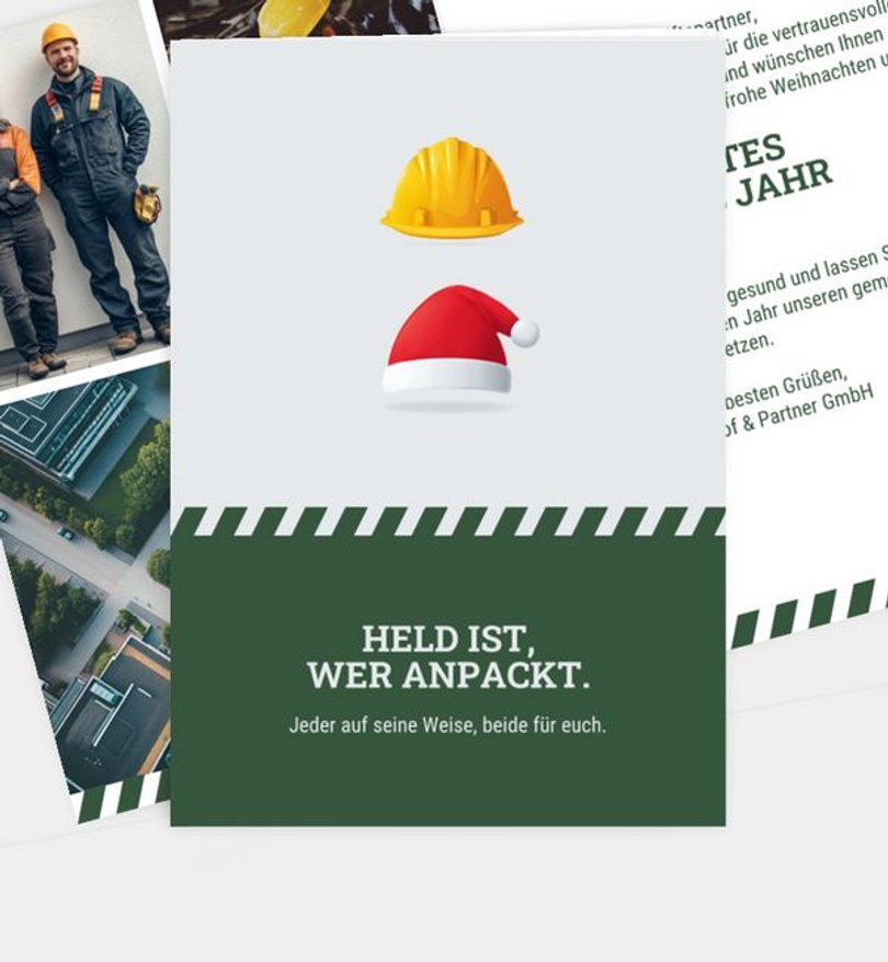 Weihnachtskarte Weihnachten geschäftlich Weihnachtshelfer
