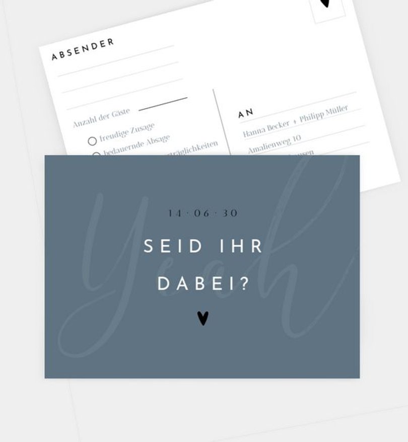 Antwortkarte Hochzeit Liebesbrief