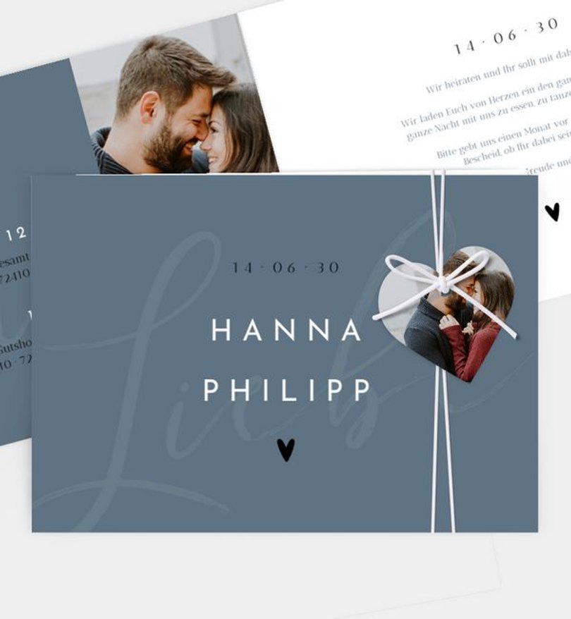 Einladungskarte Hochzeit Liebesbrief