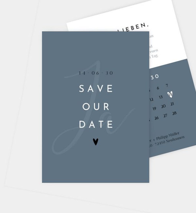 Save-The-Date Karte Hochzeit Liebesbrief
