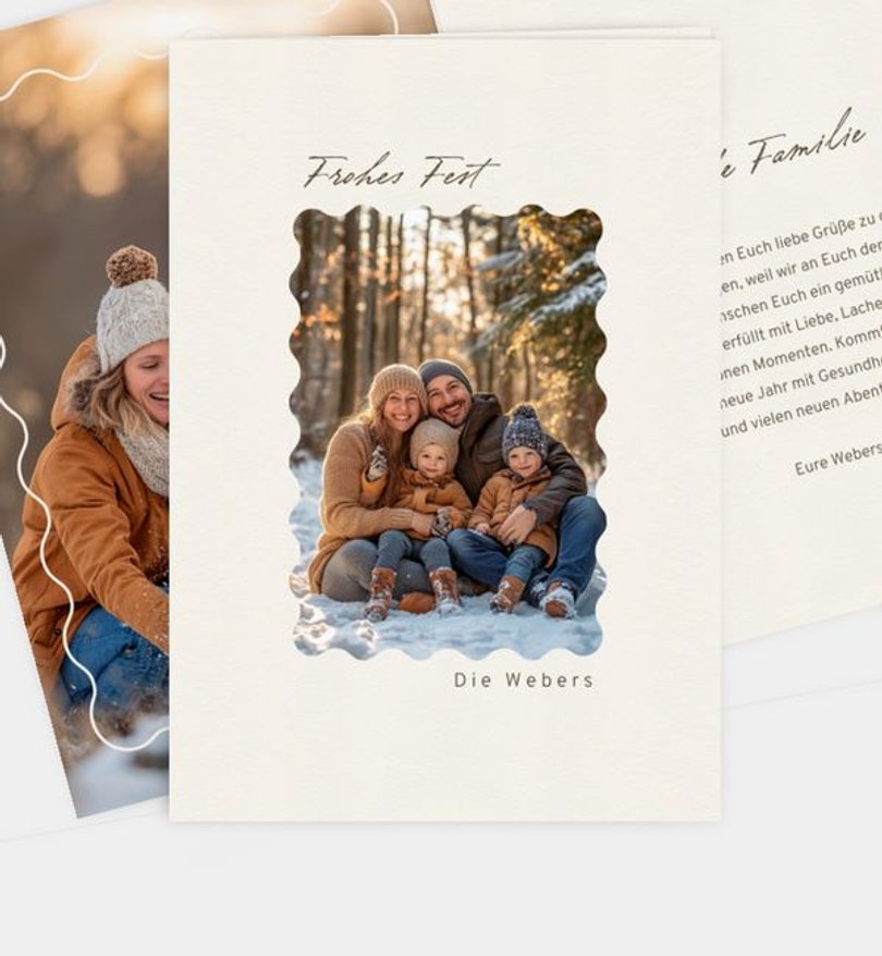 Weihnachtskarte Weihnachten/Privat Framed Waves