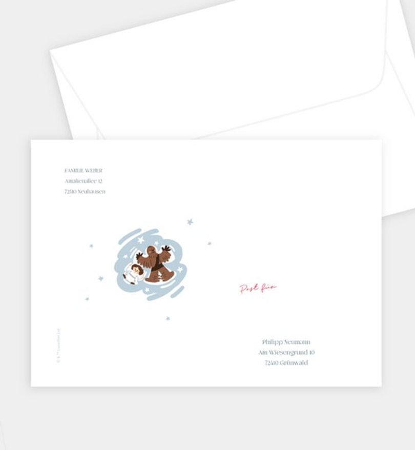 Briefumschlag Weihnachten Star Wars · Charming Holiday