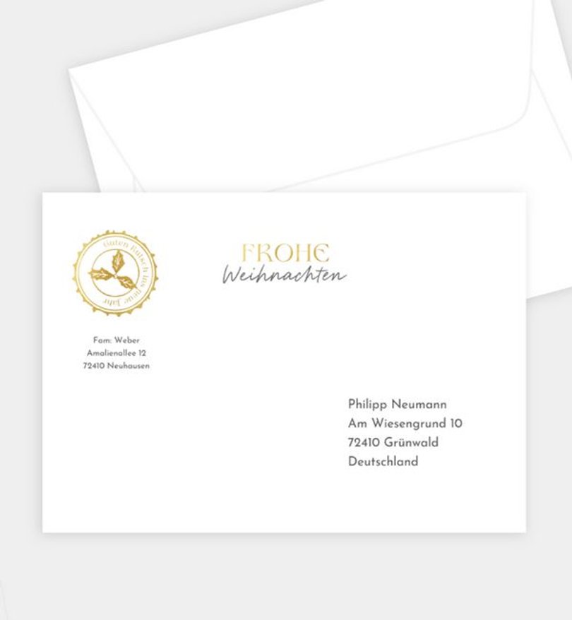 Briefumschlag Weihnachten Modern Postcard