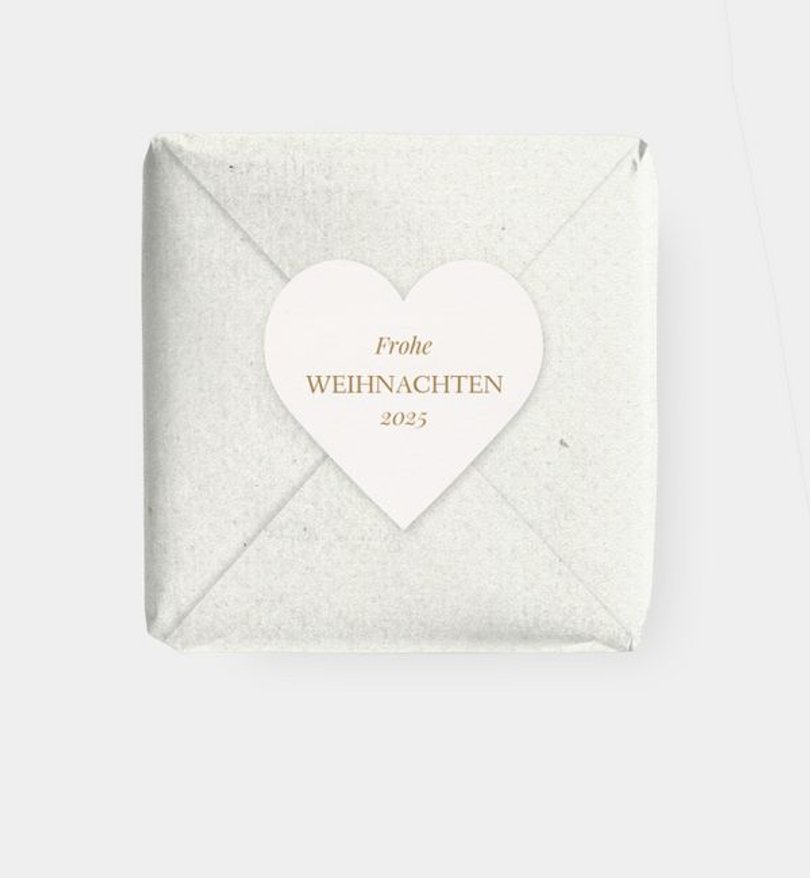 Geschenkaufkleber Weihnachten Goldener Rahmen