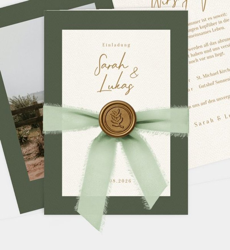 Einladungskarte Hochzeit Bold Frame