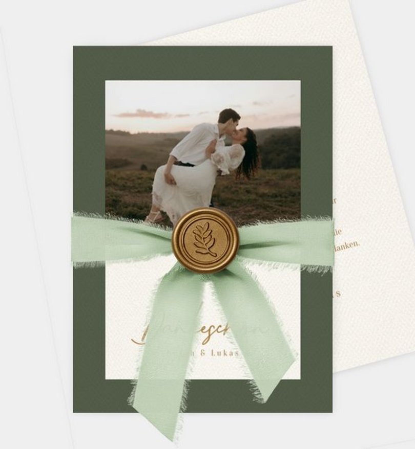 Dankeskarte Hochzeit Bold Frame