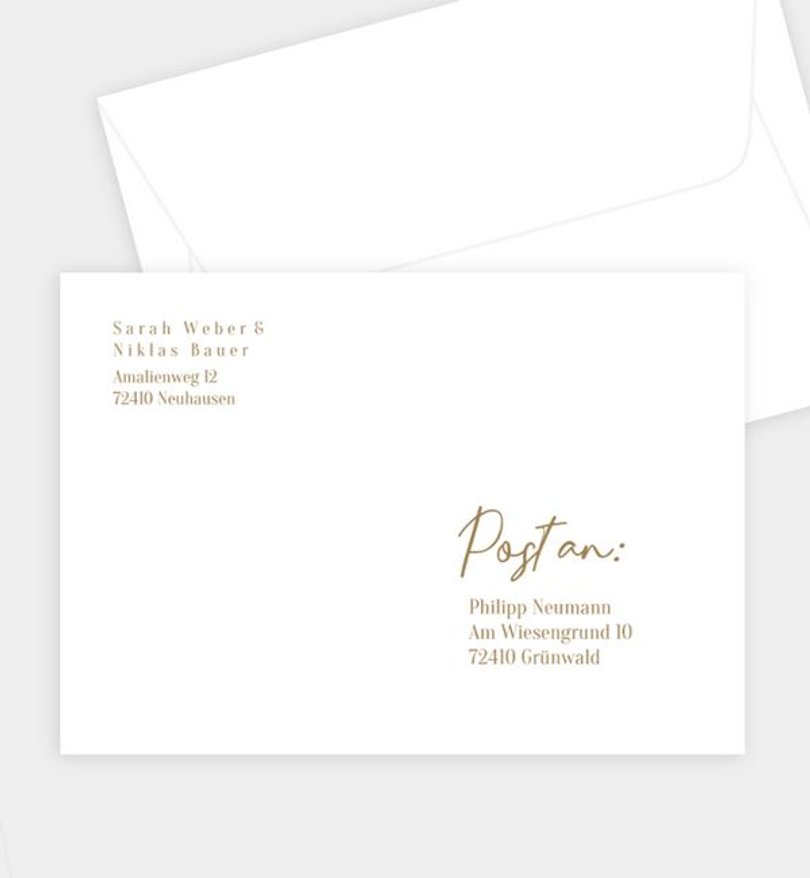 Briefumschlag Hochzeit Bold Frame