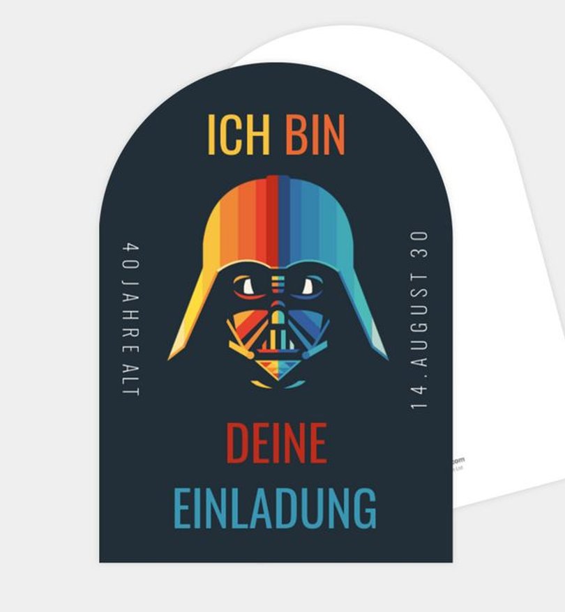 Einladungskarte Geburtstag Star Wars · Cosmic Rainbow