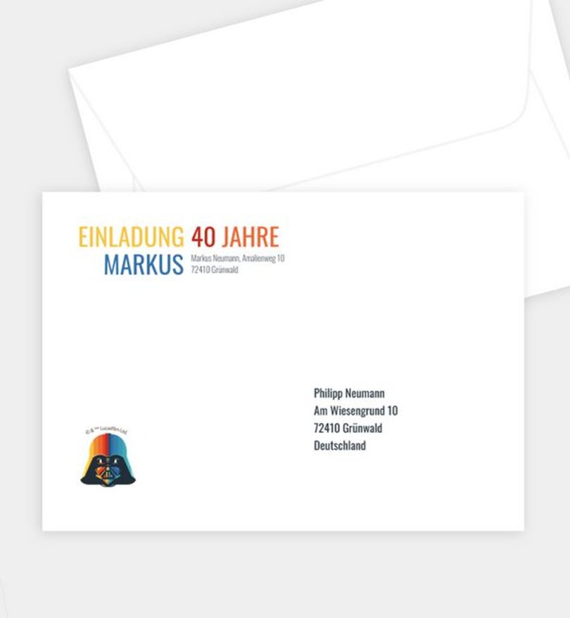 Briefumschlag Geburtstag Star Wars · Cosmic Rainbow