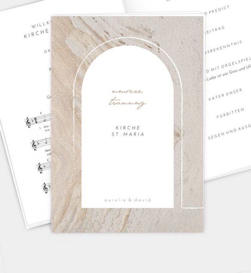 Kirchenheft Hochzeit Sandstone