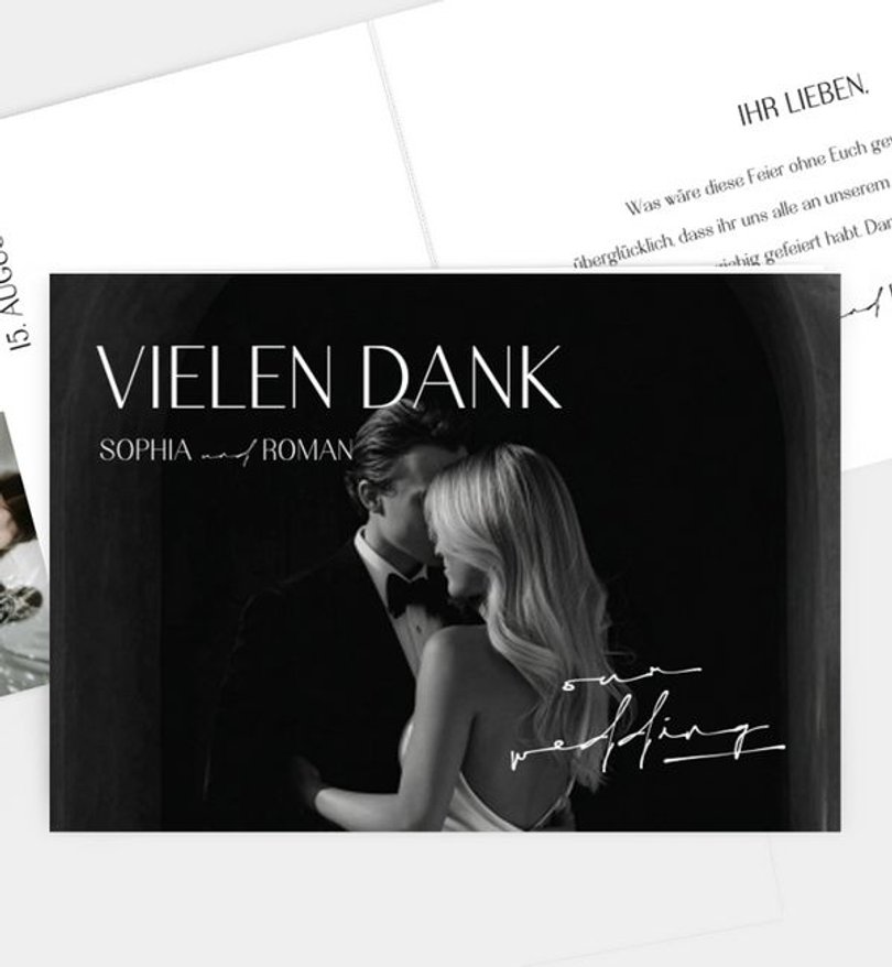 Dankeskarte Hochzeit Urban Wedding