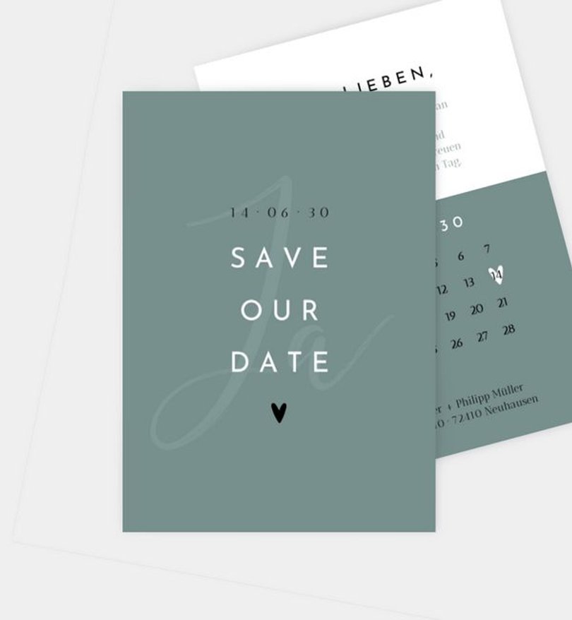 Save-The-Date Karte Hochzeit Liebesbrief