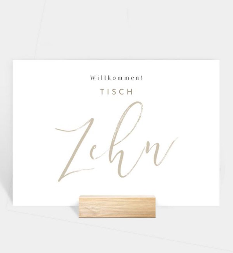 Tischnummer Hochzeit Liebesbrief · Vintage