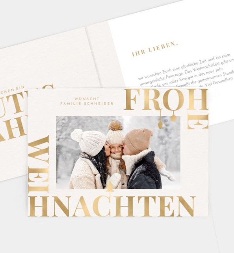 Weihnachtskarte Weihnachten/Privat Frohlockende Zeit · UNICEF