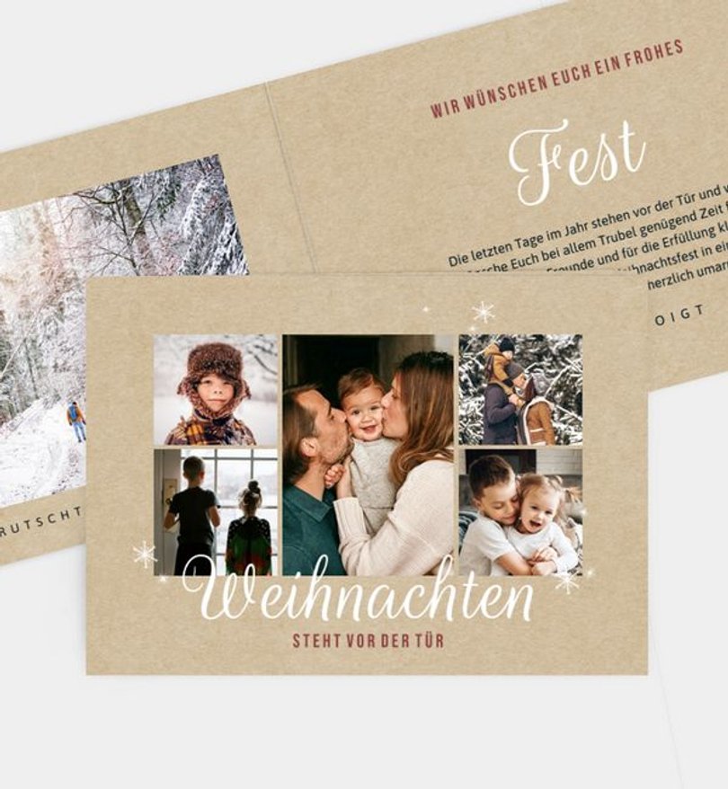 Weihnachtskarte Weihnachten/Privat Crafty winter sky · UNICEF