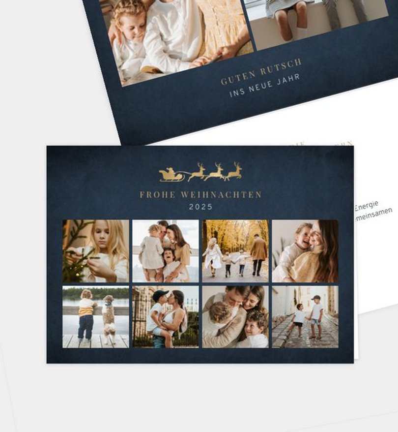 Weihnachtskarte Weihnachten/Privat Schlittenfahrt · UNICEF