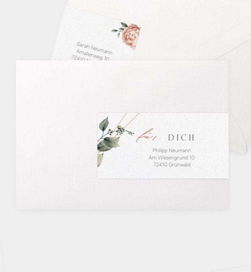 Adressaufkleber Hochzeit Floral Corner