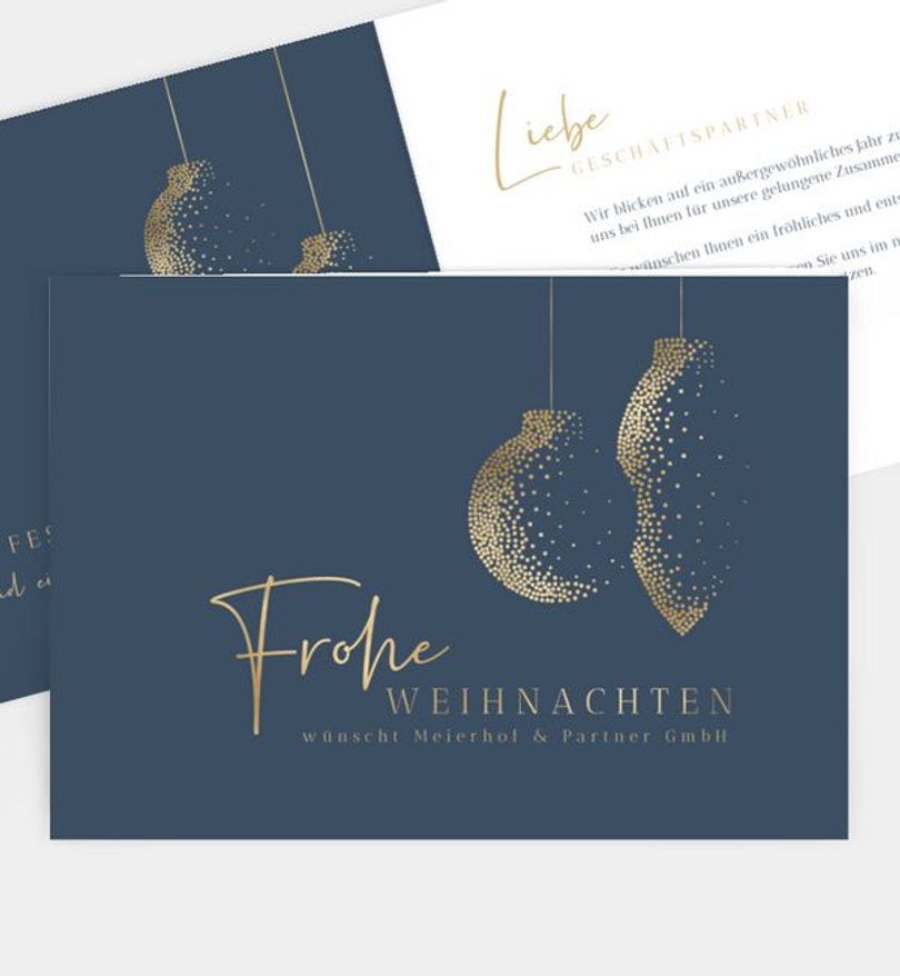 Weihnachtskarte Weihnachten geschäftlich Glänzender Schmuck · UNICEF