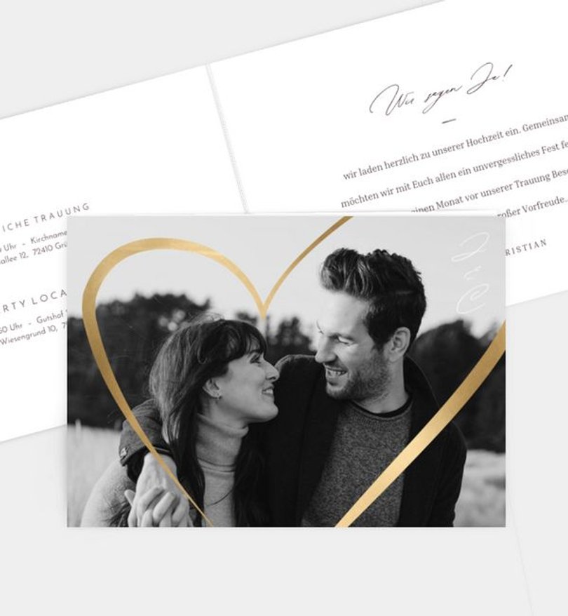 Einladungskarte Hochzeit Big Love