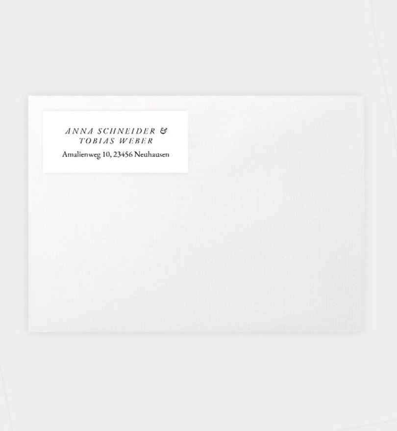 Absenderaufkleber Hochzeit Elegant Script