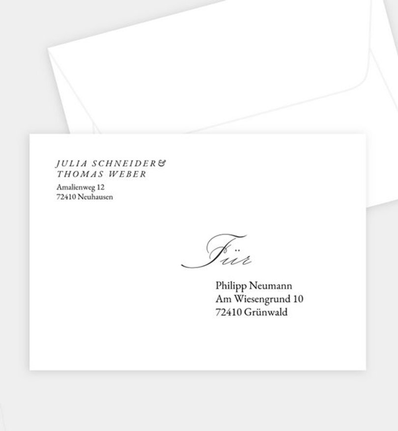 Briefumschlag Hochzeit Elegant Script