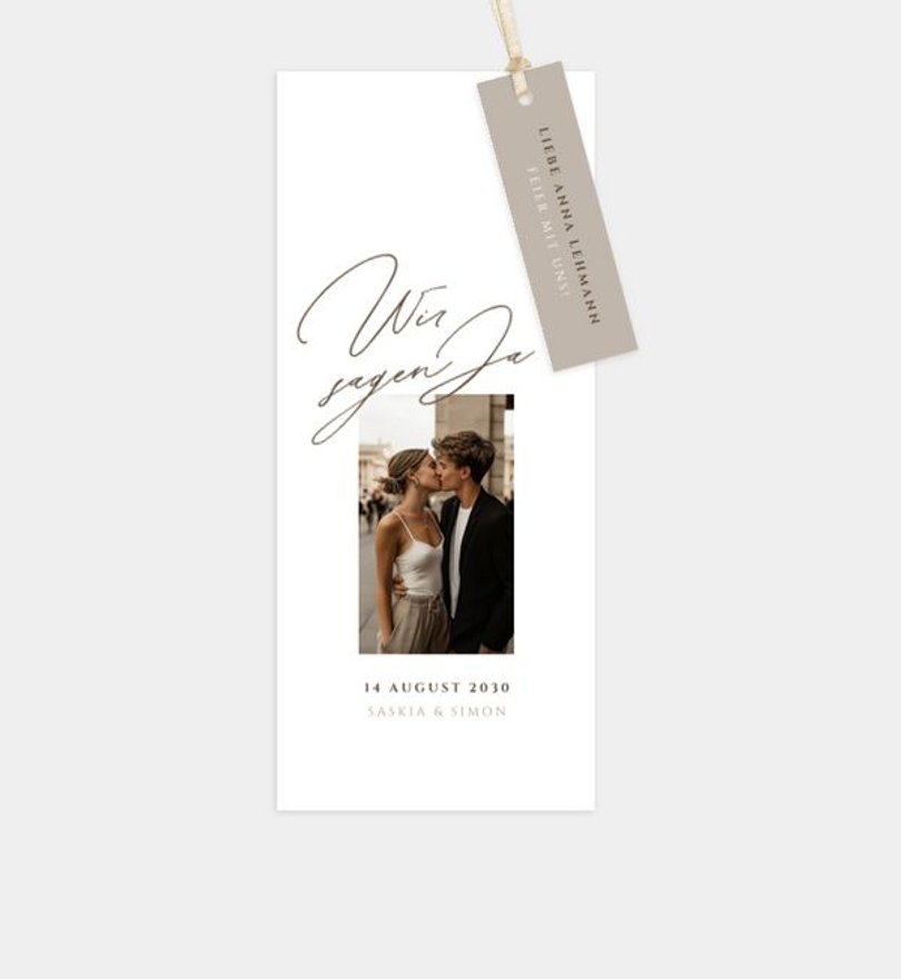 Einladungskarte Hochzeit Sanftes Glück