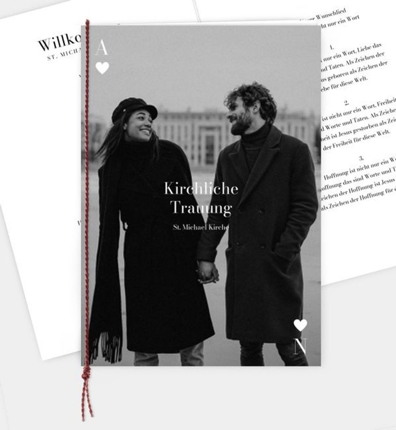 Kirchenheft Hochzeit Queen & King